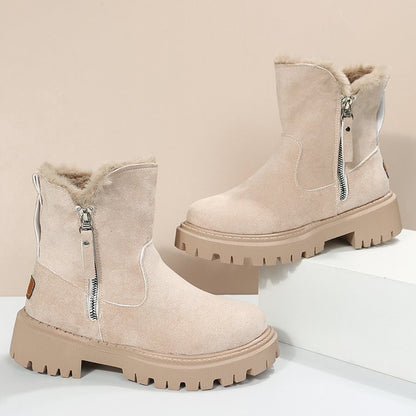 Fayora – Bottes d’Hiver Doublées en Fourrure Courte
