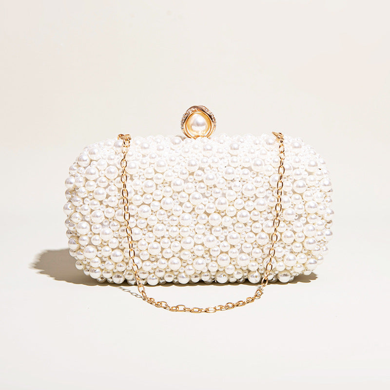Pochette Carrée Nacre Soirée Femme