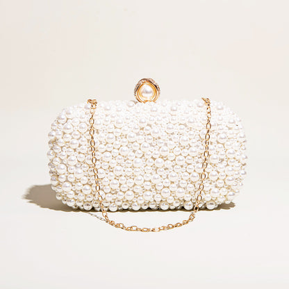 Pochette Carrée Nacre Soirée Femme