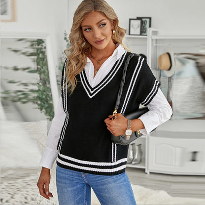 💛 Prada 💛 Pull Sans Manche Femme Casual