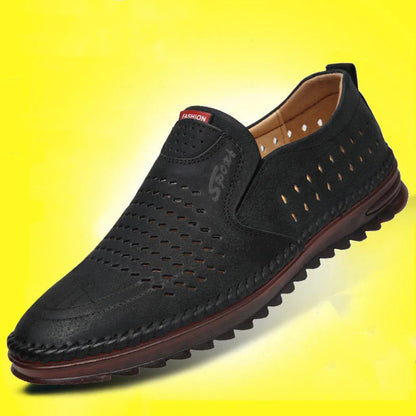 Leather Shoes Men's Driving Soft Non-slip Shoes