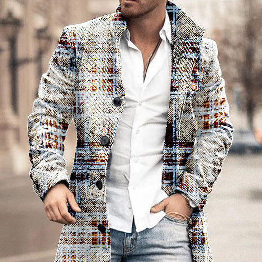 Yero – Manteau homme mi-long en laine à col montant 🧥🍂❄️