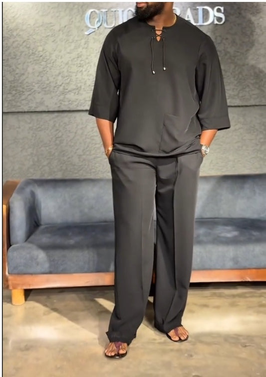 Ensemble Chemise Pantalon Taille Haute Homme