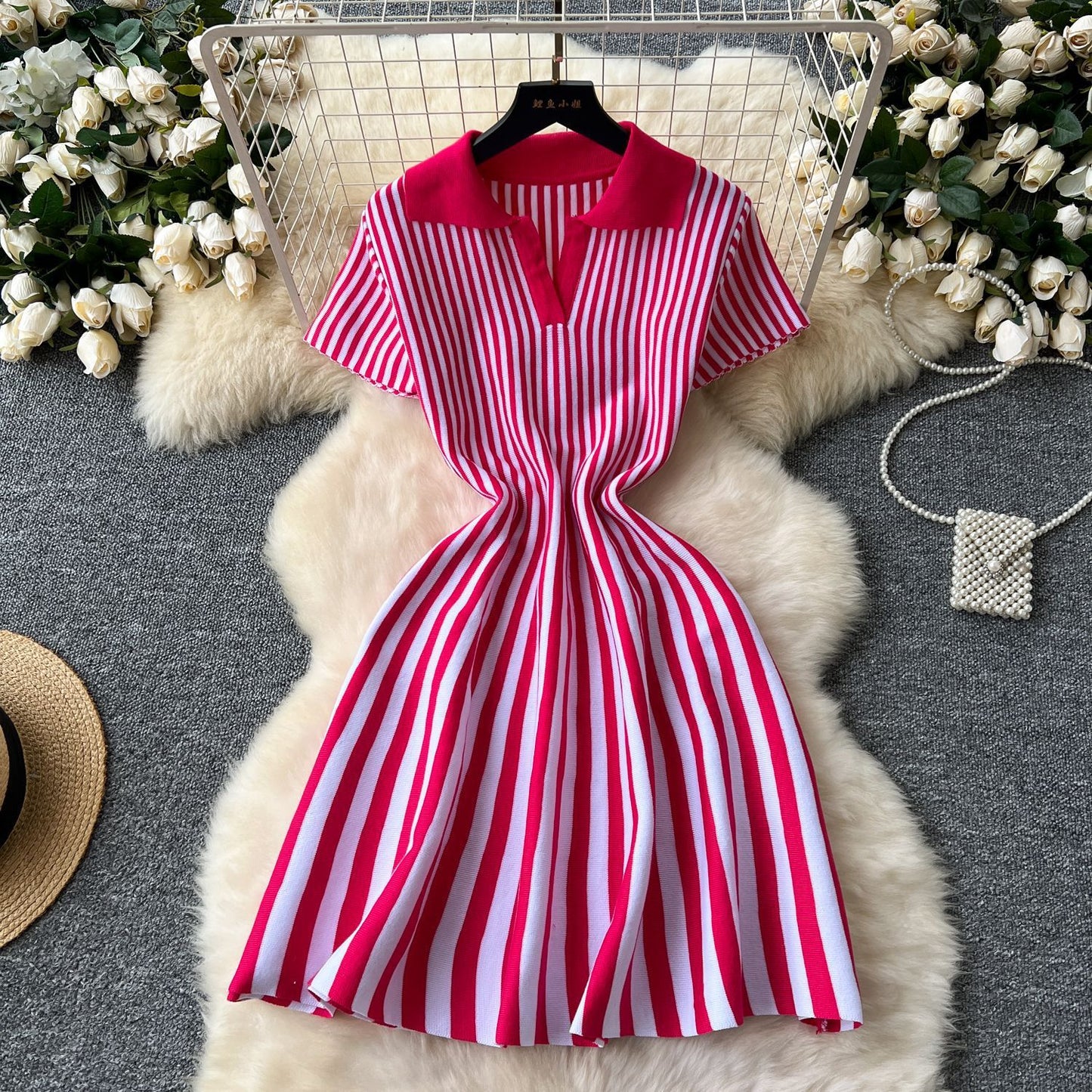 RetroLine  Robe Pull Rayée Chic