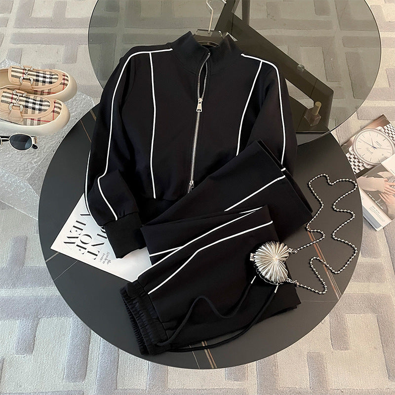 🖤 Falyra – Ensemble Cardigan Cintré et Pantalon Large