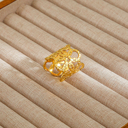 Personalized Stainless Steel Ring With Color-retaining Diamond Inlay
