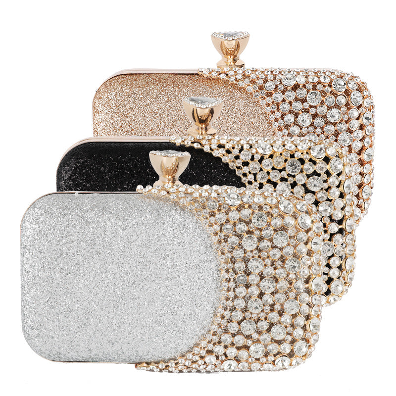 Sac De Soirée Ovale Strass Alliage Femme