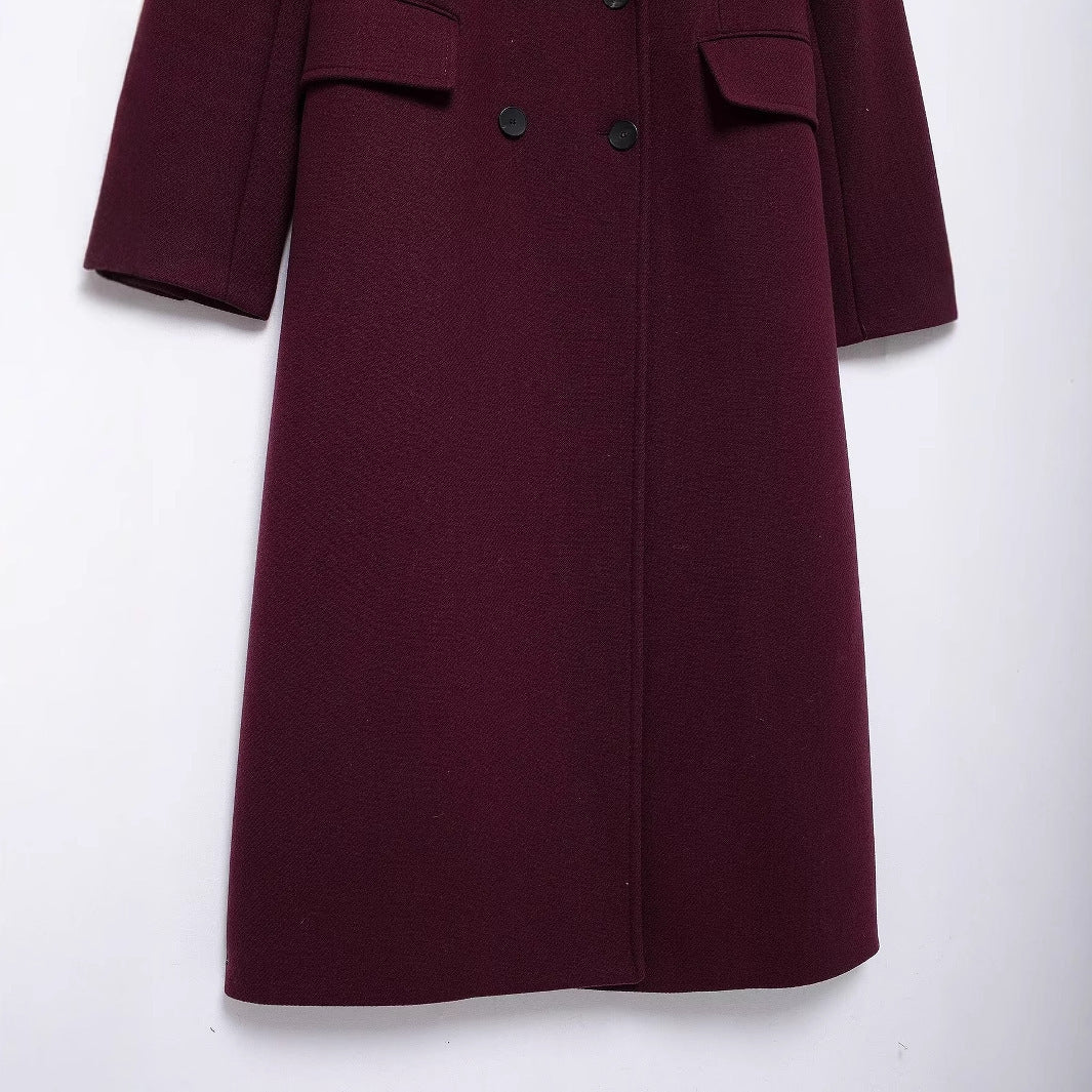 Selena – Manteau Long à Double Rangée d’Ornements