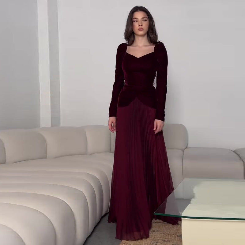 Scarlett Robe Longue Faux Deux-Pièces