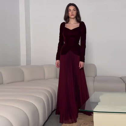 Scarlett Robe Longue Faux Deux-Pièces