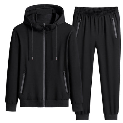Plus Size Couple Casual Sweater Trousers Jacket