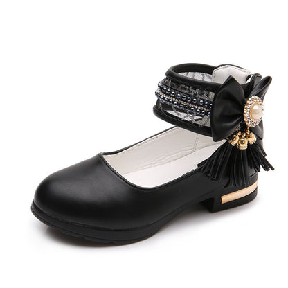Korean Version Soft Sole Princess Shoes Large Children Single