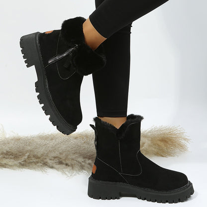 Fayora – Bottes d’Hiver Doublées en Fourrure Courte