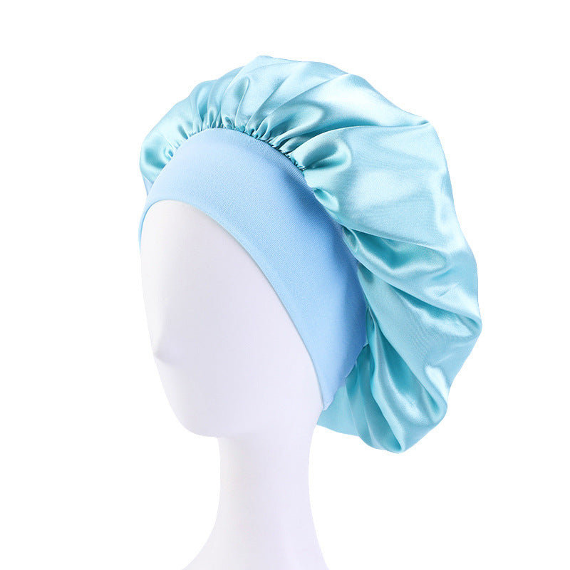 KALY – Bonnet Large Bord Satiné et Élastique